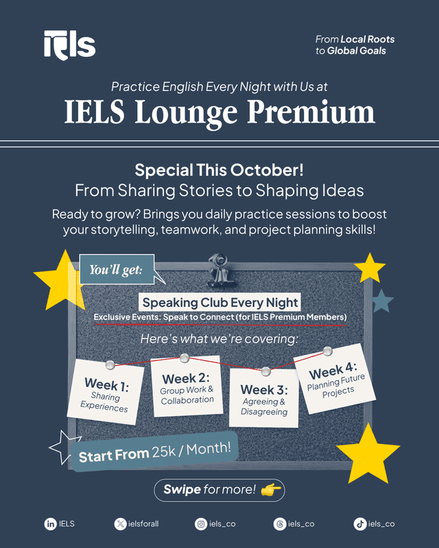 IELS Lounge Premium — October 2025: Speak to Connect